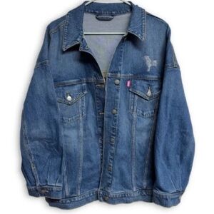 Stylish Blue Denim Jacket with Embroidery